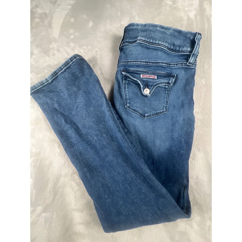 Hudson Beth Baby Boot Jeans Medium Wash Blue Flap Pocket Size 33x34